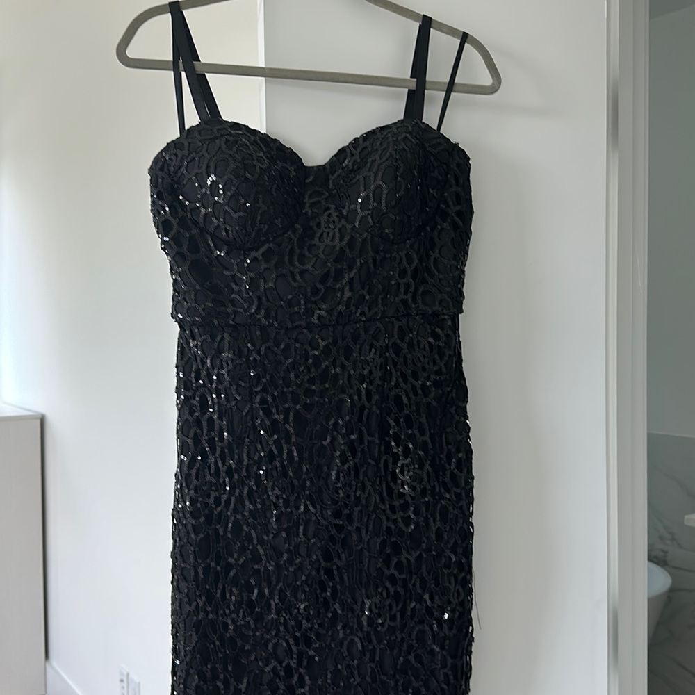 Like new all black sequined cocktail dress